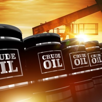 Crude,Oil,Trading,Concept,With,Black,Crude,Oil,Barrels,And
